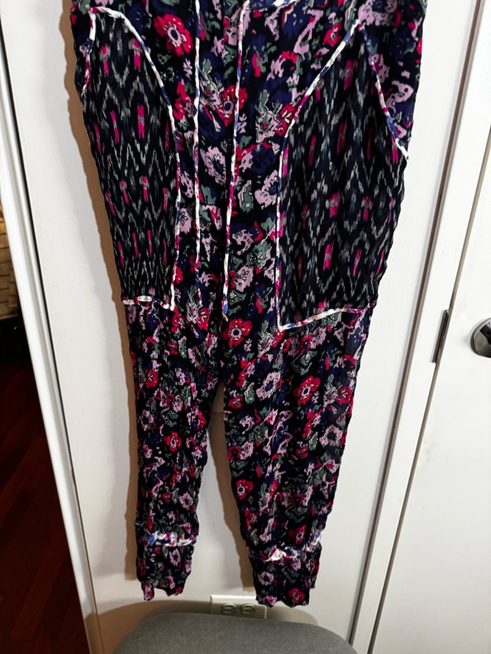 ISABEL MARANT ÉTOILE mix-print straight-leg ankle trousers - Picture 4 of 7